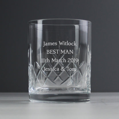 Personalised Cut Crystal Tumbler