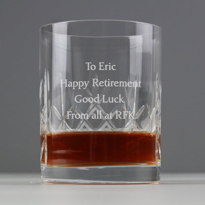 Personalised Cut Crystal Tumbler