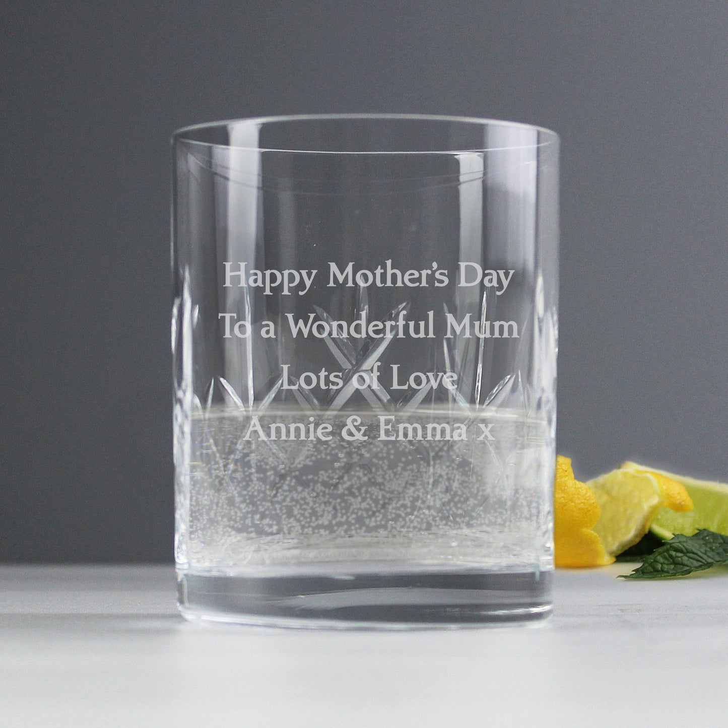 Personalised Cut Crystal Tumbler