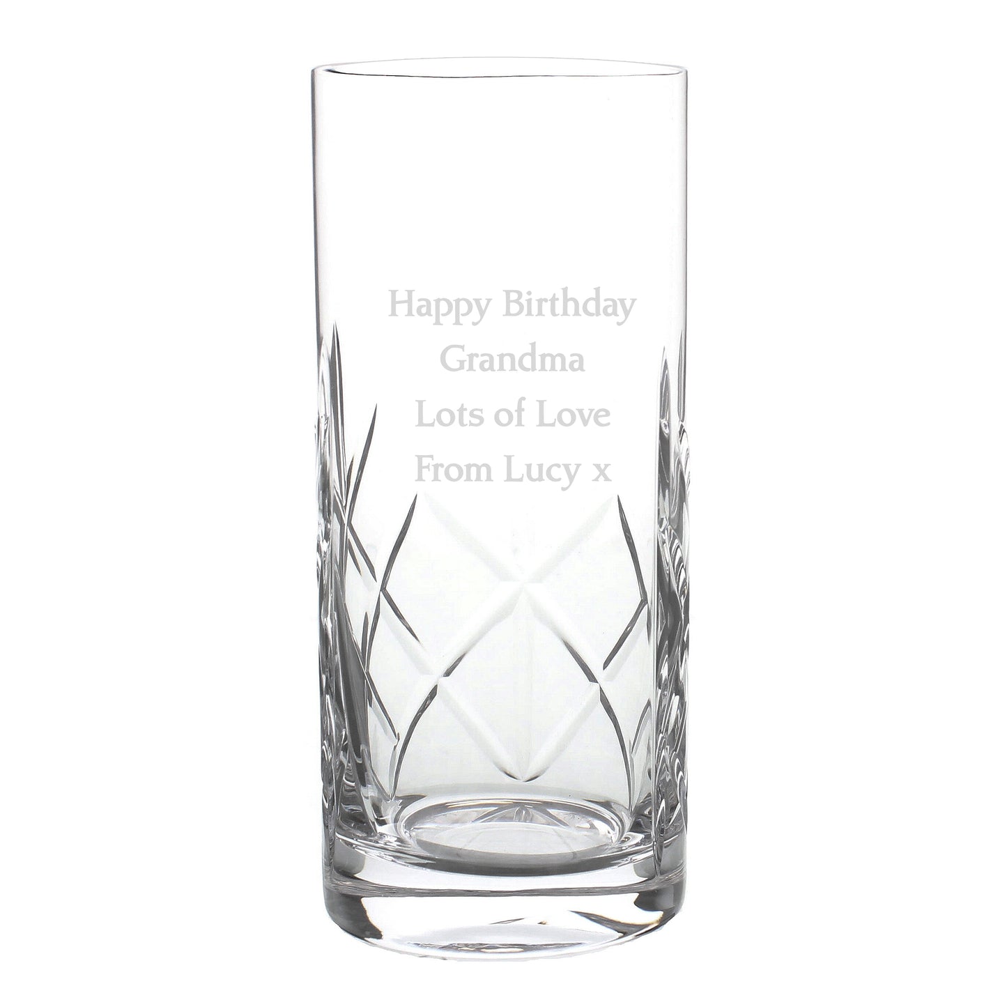 Personalised Cut Crystal Hi Ball Glass