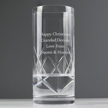 Personalised Cut Crystal Hi Ball Glass