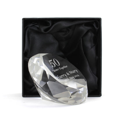 Personalised Big Numbers Diamond Paperweight