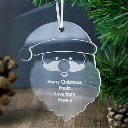 Personalised Acrylic Santa Decoration