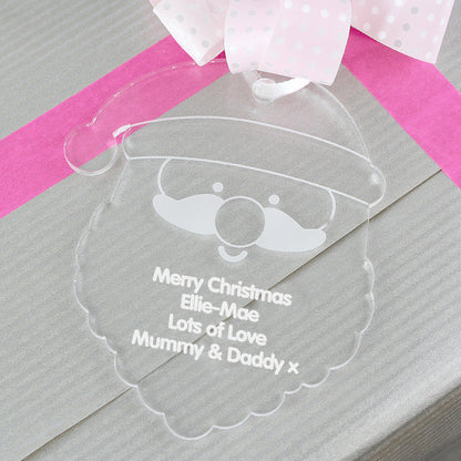 Personalised Acrylic Santa Decoration