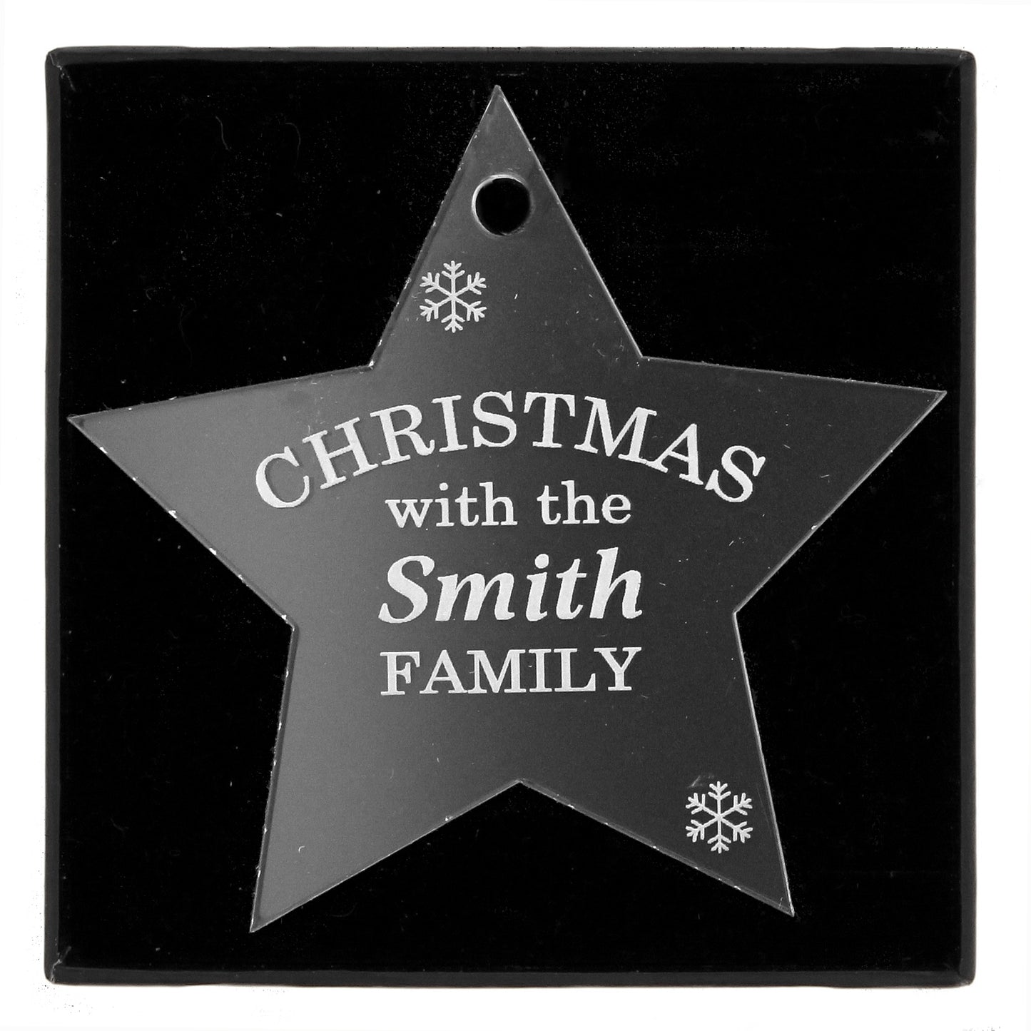 Personalised Acrylic Christmas Star Decoration