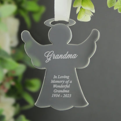 Personalised Acrylic Angel Decoration