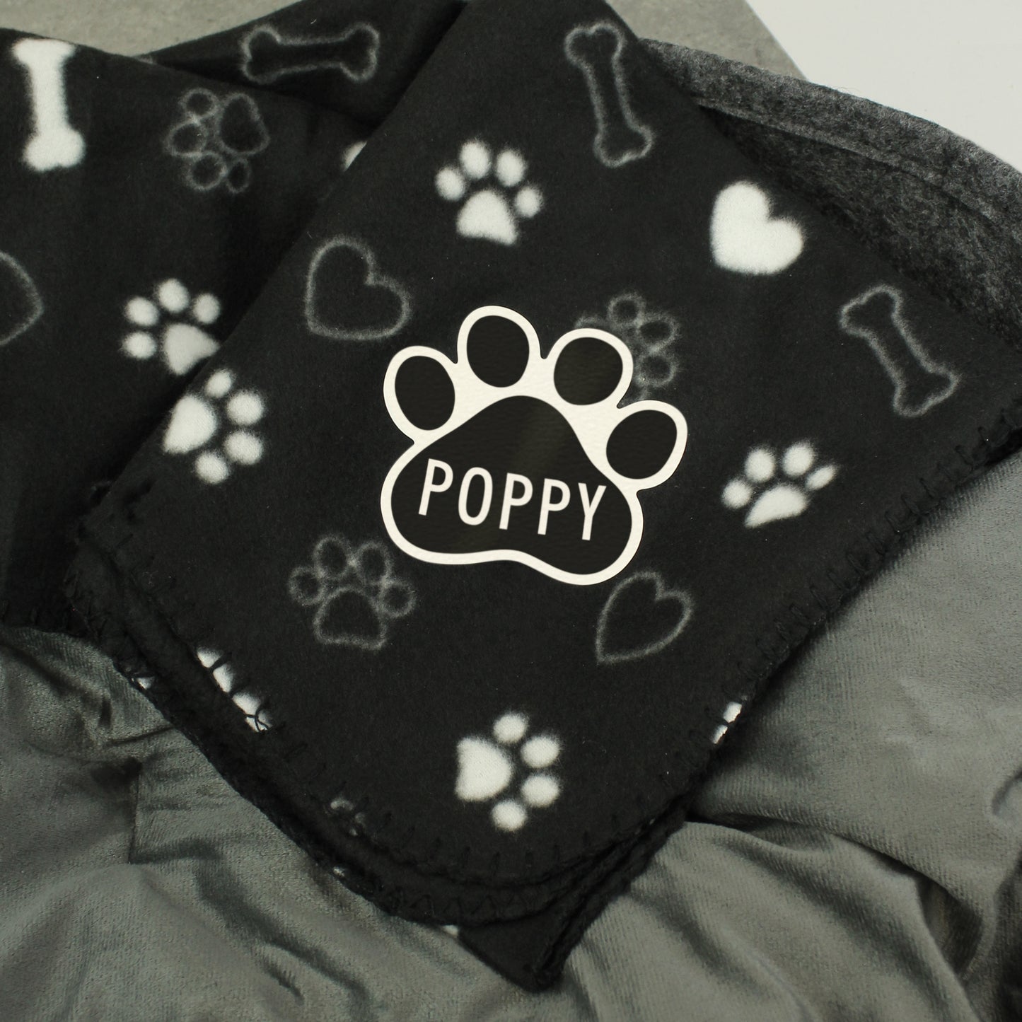 Personalised Dog Paw Print Fleece Blanket