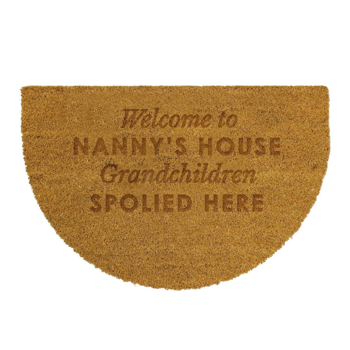 Personalised Free Text Half Moon Indoor Doormat