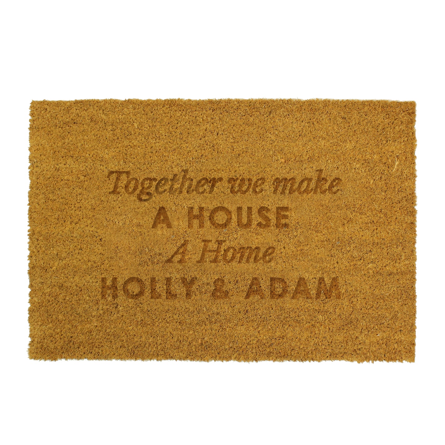 Personalised Free Text Rectangle Indoor Doormat