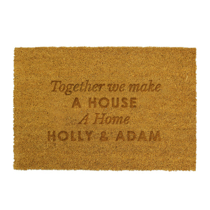 Personalised Free Text Rectangle Indoor Doormat