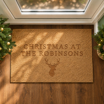 Personalised Stag Rectangle Indoor Doormat