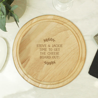 Personalised Wreath Chopping Board