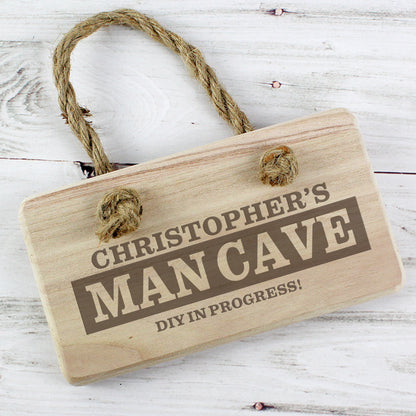 Personalised Man Cave Wooden Sign