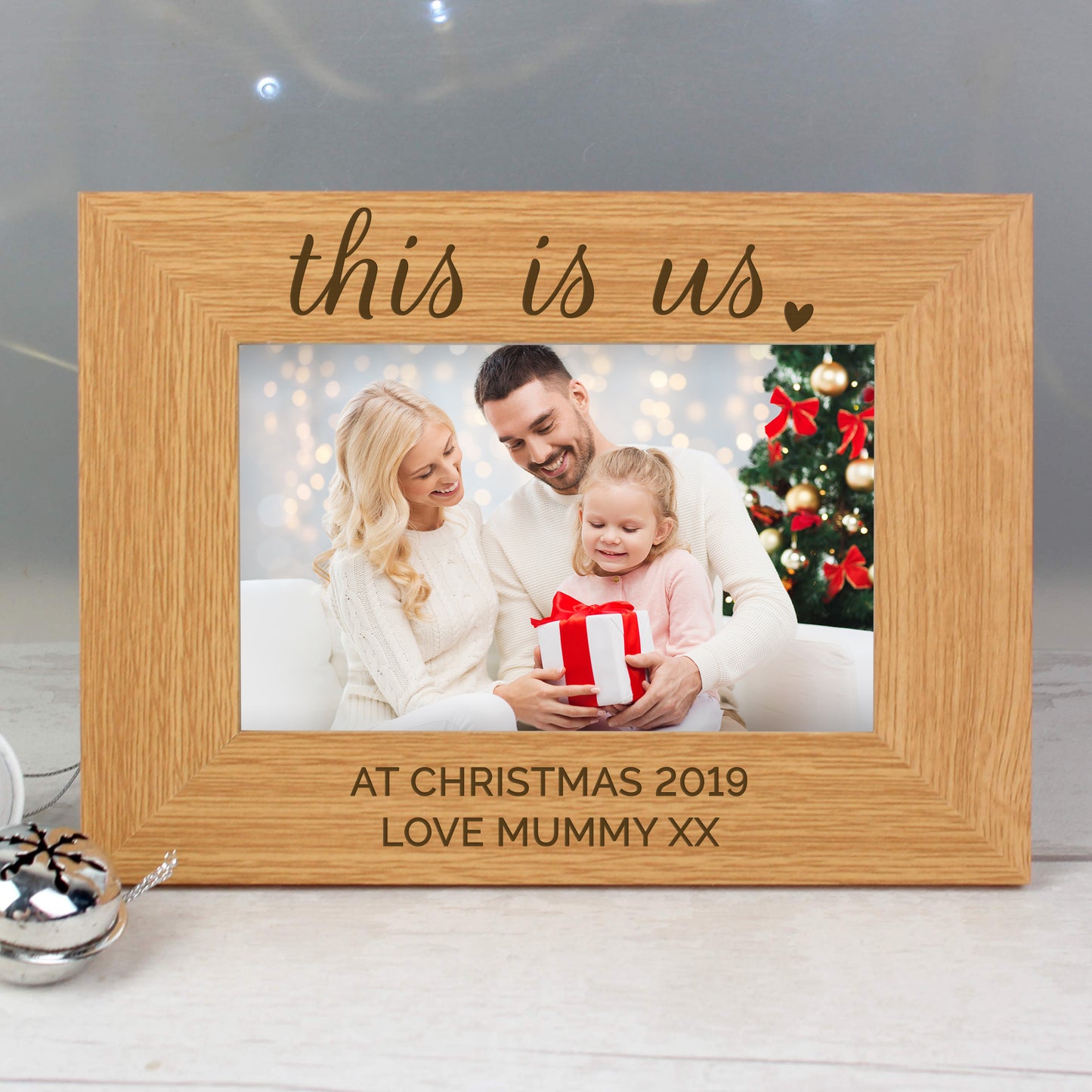 Personalised 'This Is Us' 6x4 Landscape Wooden Photo Frame