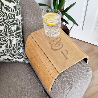 Personalised Initials Wooden Sofa Tray