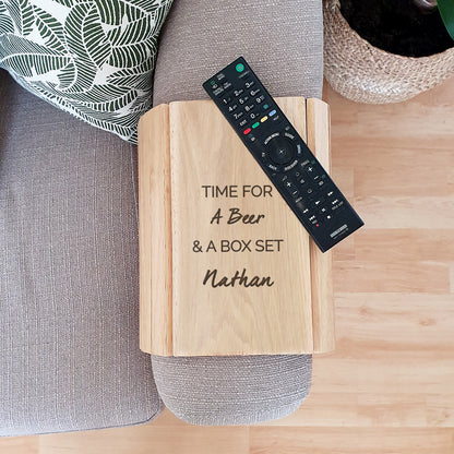 Personalised Free Text Wooden Sofa Tray