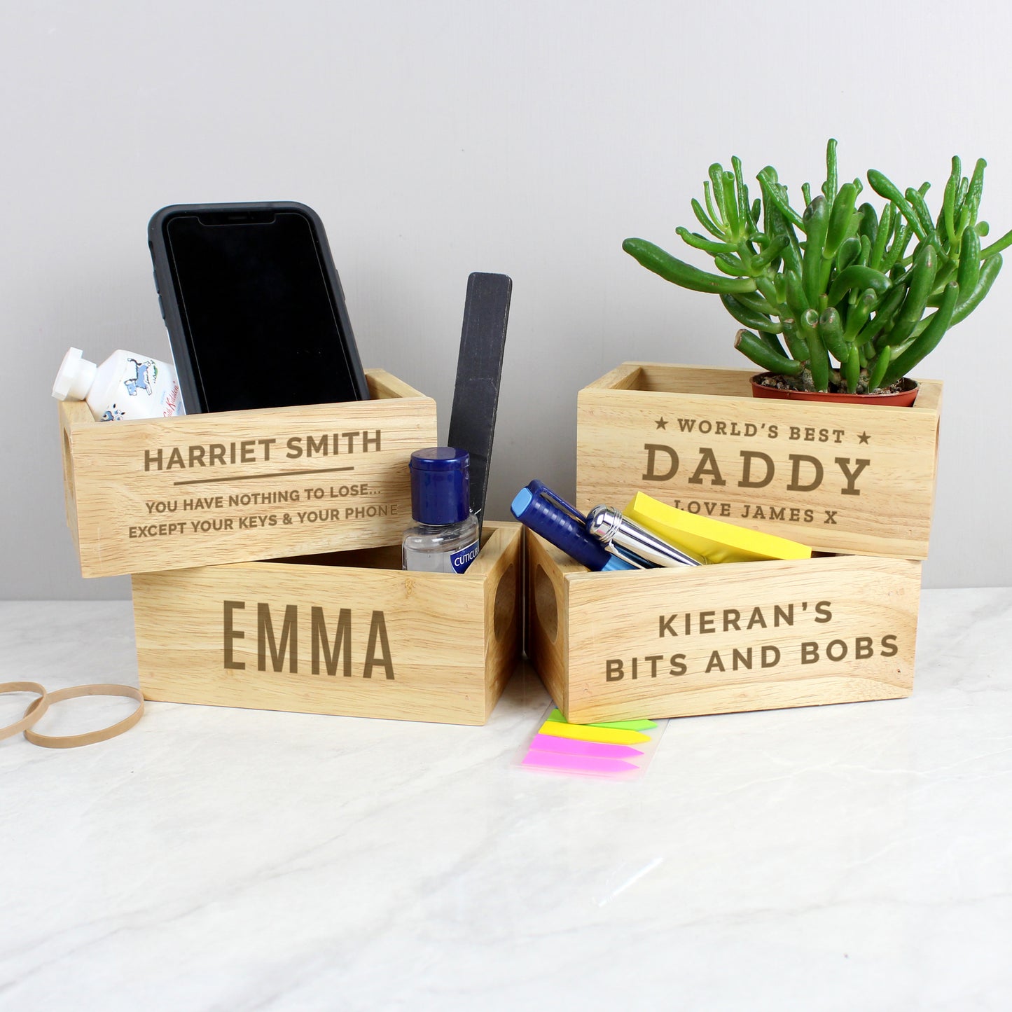 Personalised Name Only Mini Wooden Crate