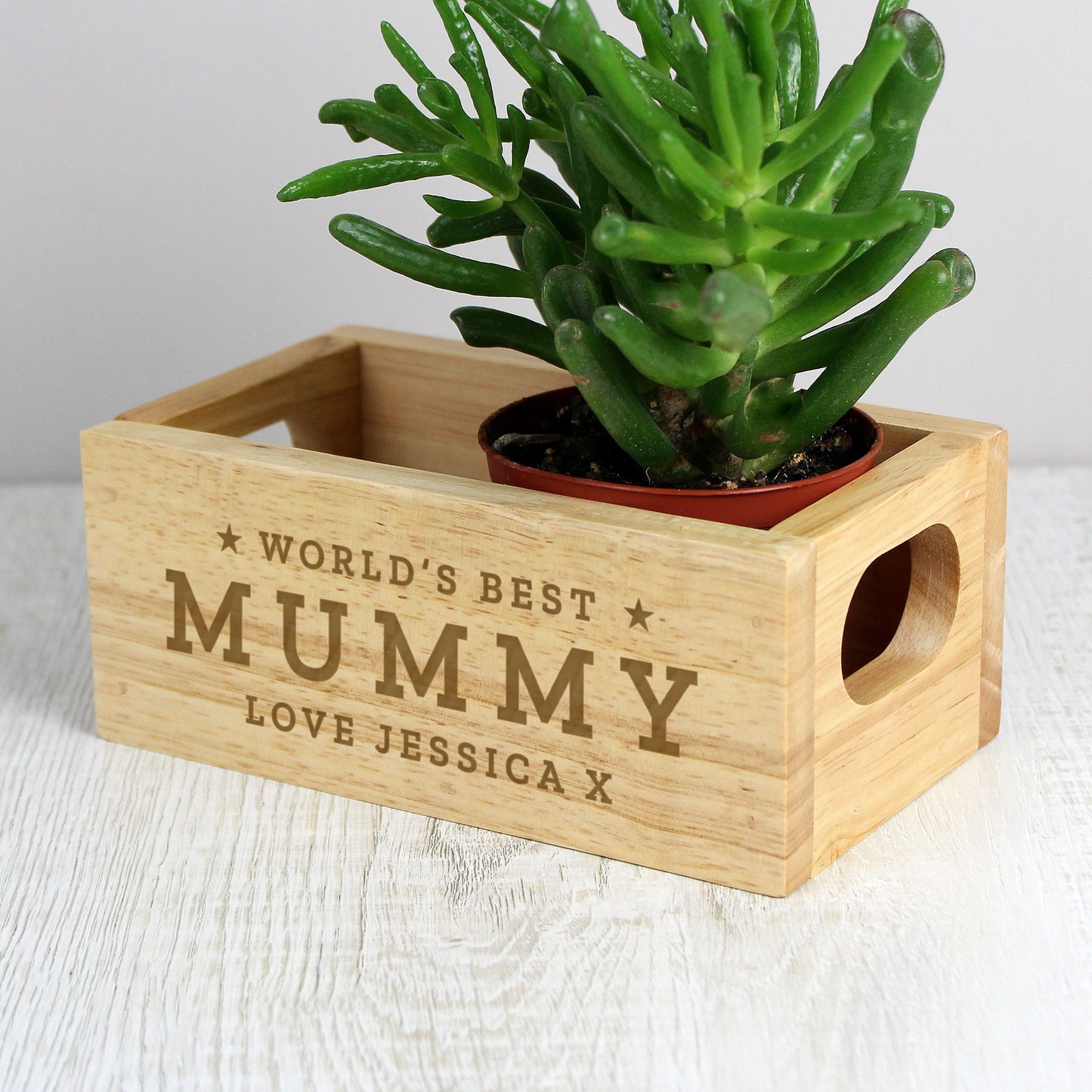 Personalised Worlds Best Mini Wooden Crate