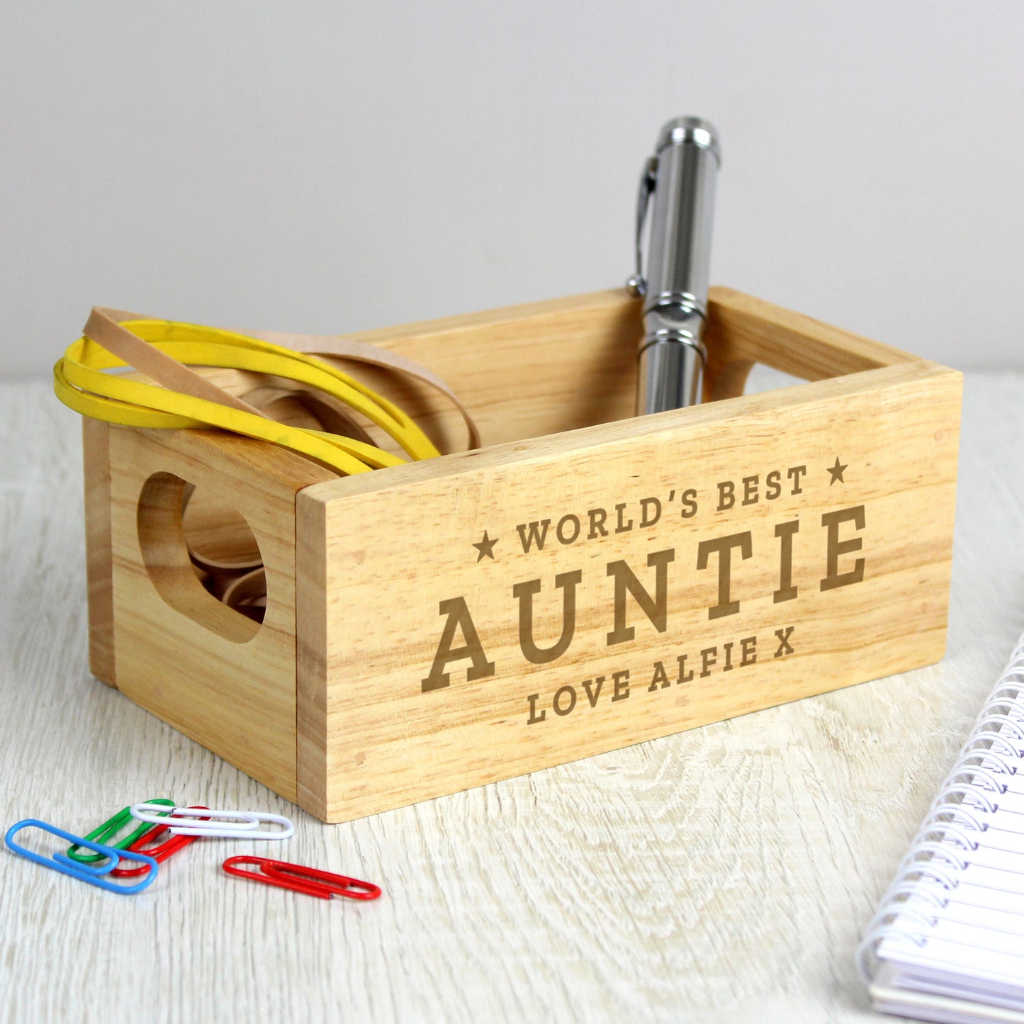 Personalised Worlds Best Mini Wooden Crate