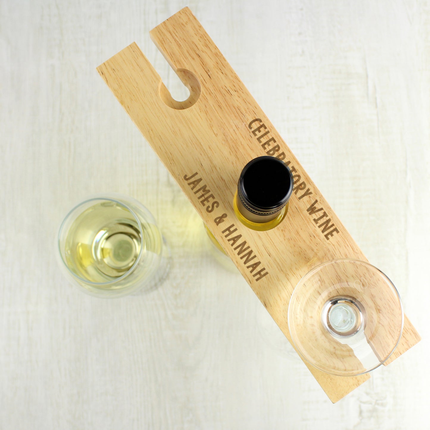 Personalised Free Text Wine Glass & Bottle Holder