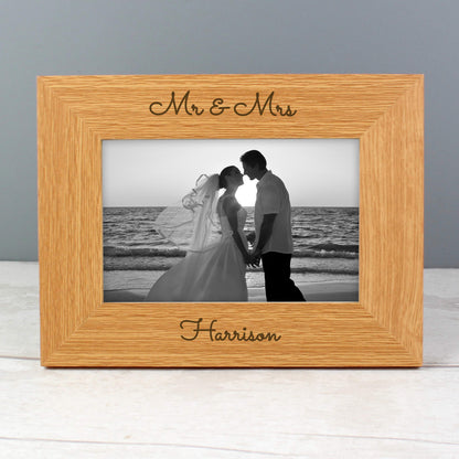 Personalised Free Text 6x4 Wooden Photo Frame
