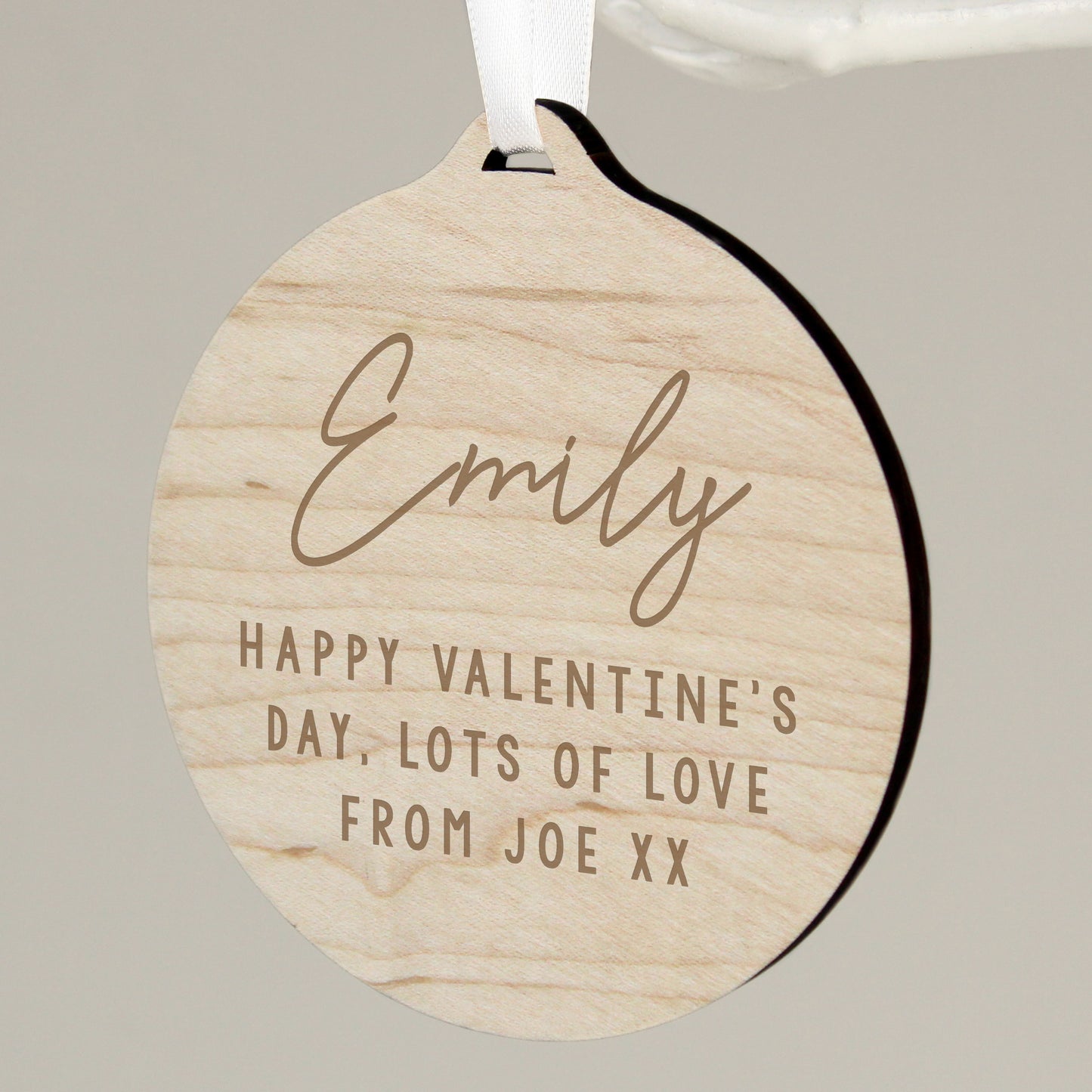 Personalised Free Text  Round Wooden Decoration