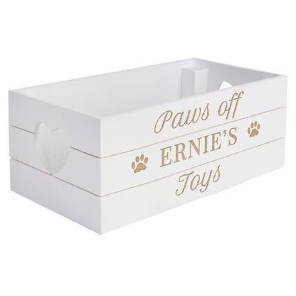 Personalised Pets White Wooden Crate