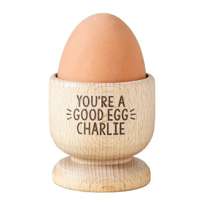 Personalised Wooden Egg Cup