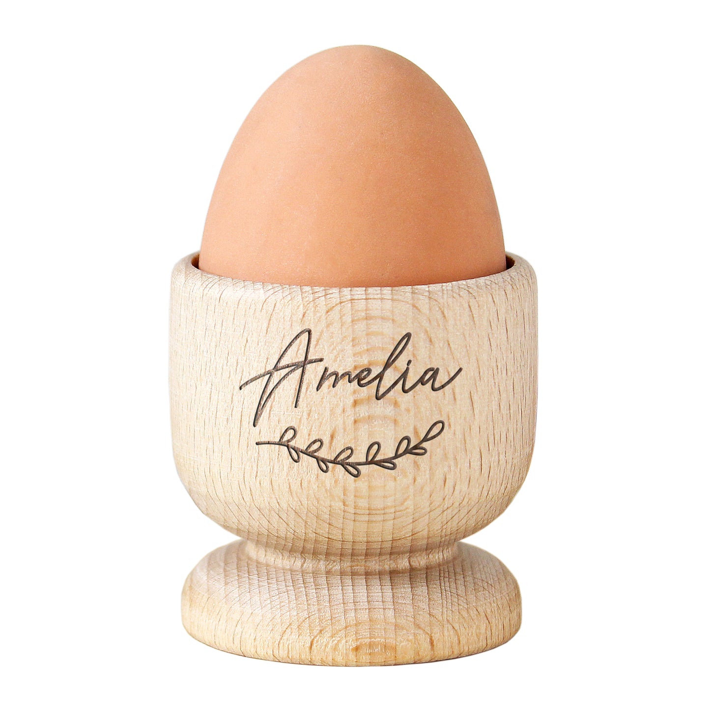 Personalised Name Wooden Egg Cup