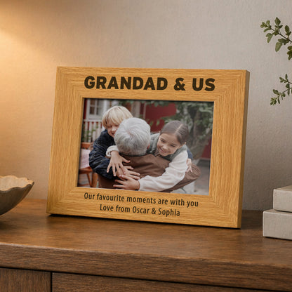 Personalised Bold Text 4x6 Wooden Photo Frame