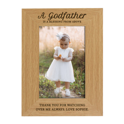 Personalised Godfather 6x4 Wooden Photo Frame