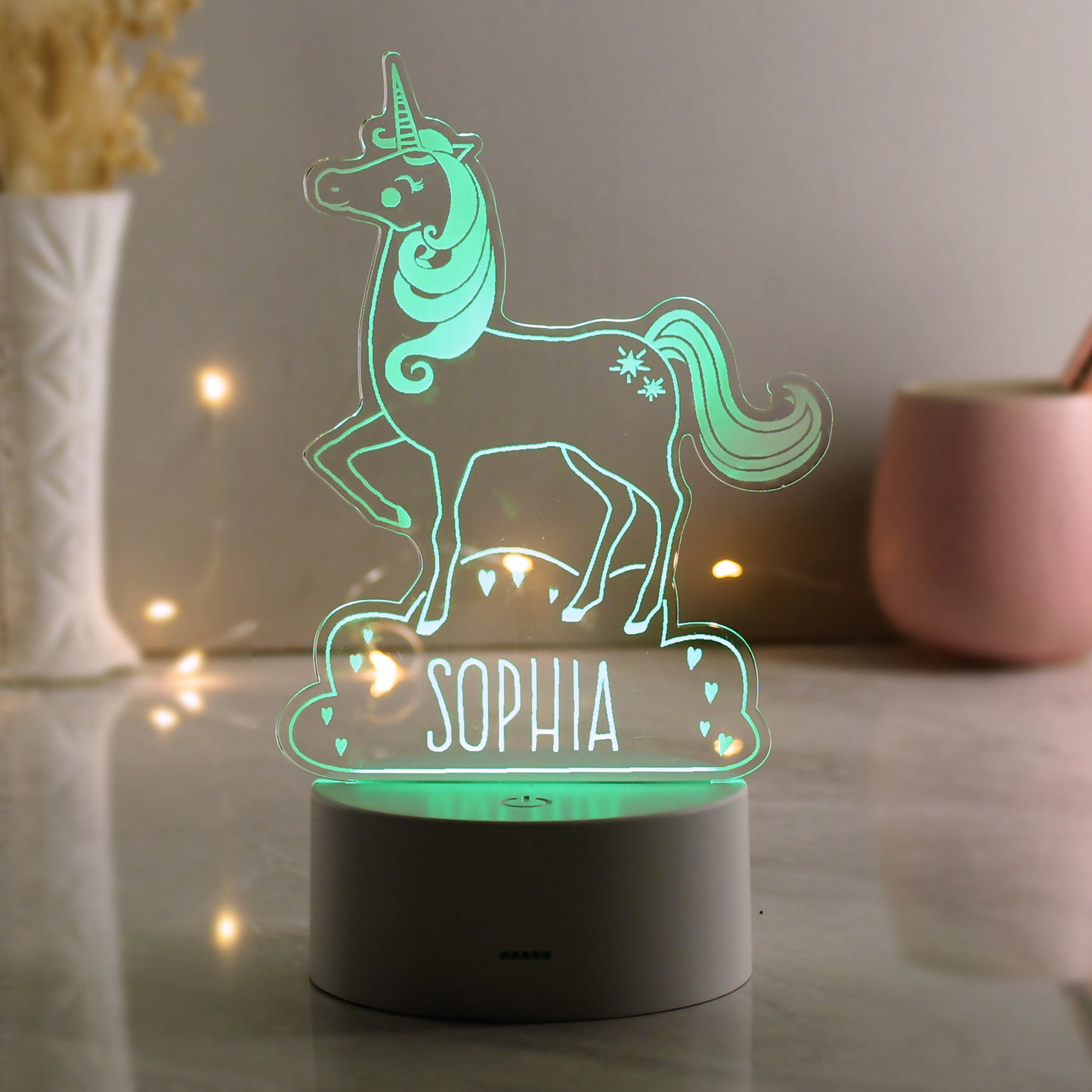 Personalised Unicorn LED Colour Changing Night Light