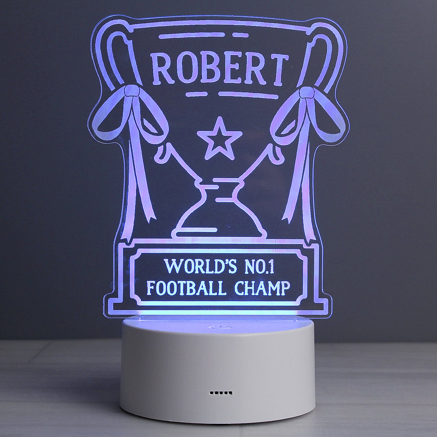 Personalised Trophy LED Colour Changing Night Light