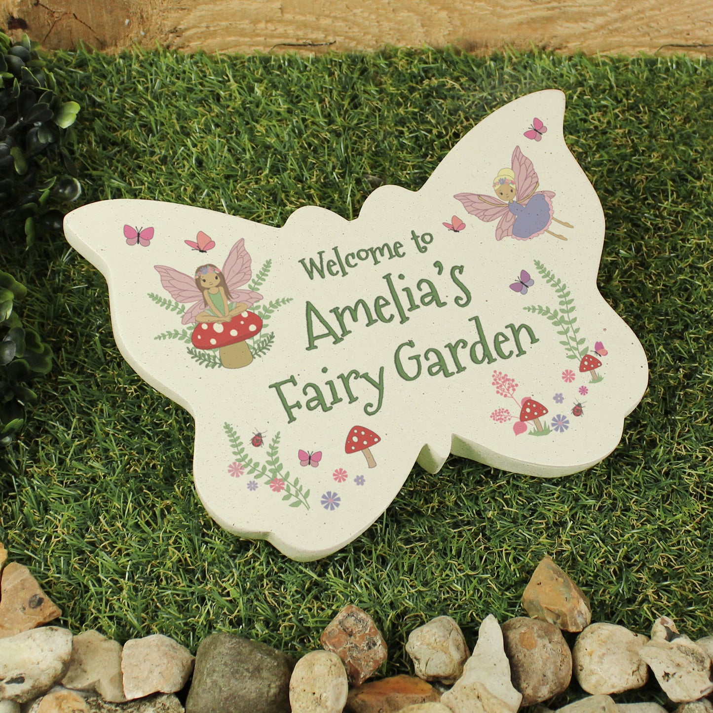 Personalised Fairy Garden Butterfly Ornament