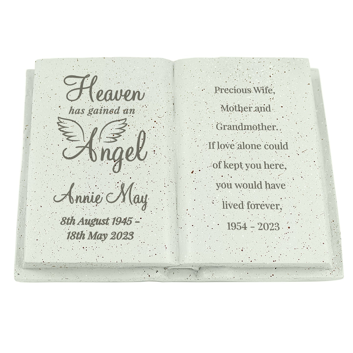 Personalised Angel Memorial Book