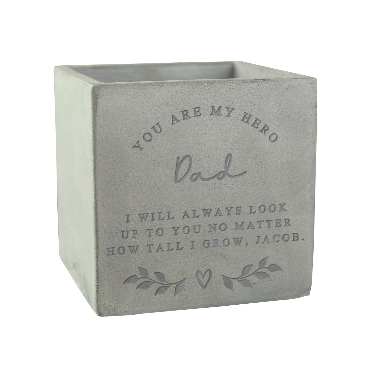 Personalised Free Text Concrete Plant Pot