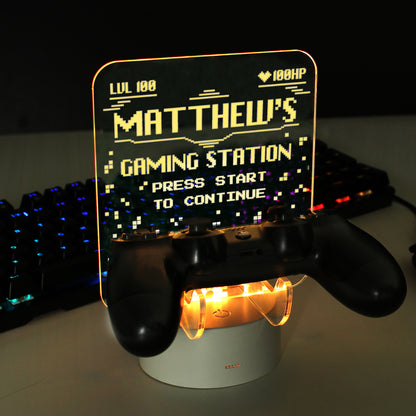 Personalised Gaming Controller Holder LED Colour Changing Light