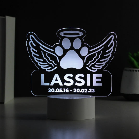 Personalised Pet Memorial Colour Changing LED Light