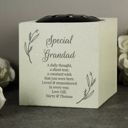 Personalised Botanical Memorial Vase