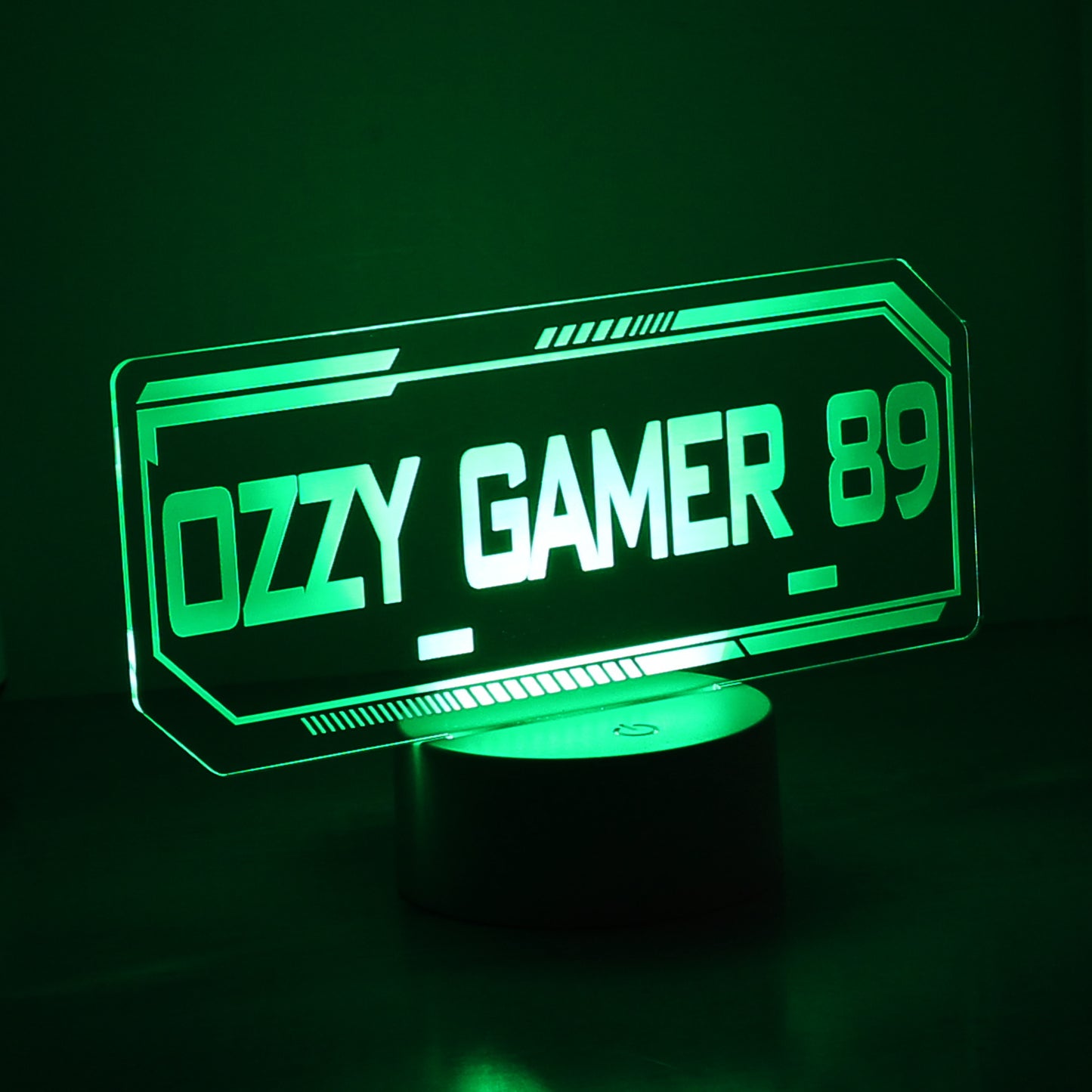 Personalised Gamer Tag LED Colour Changing Night Light