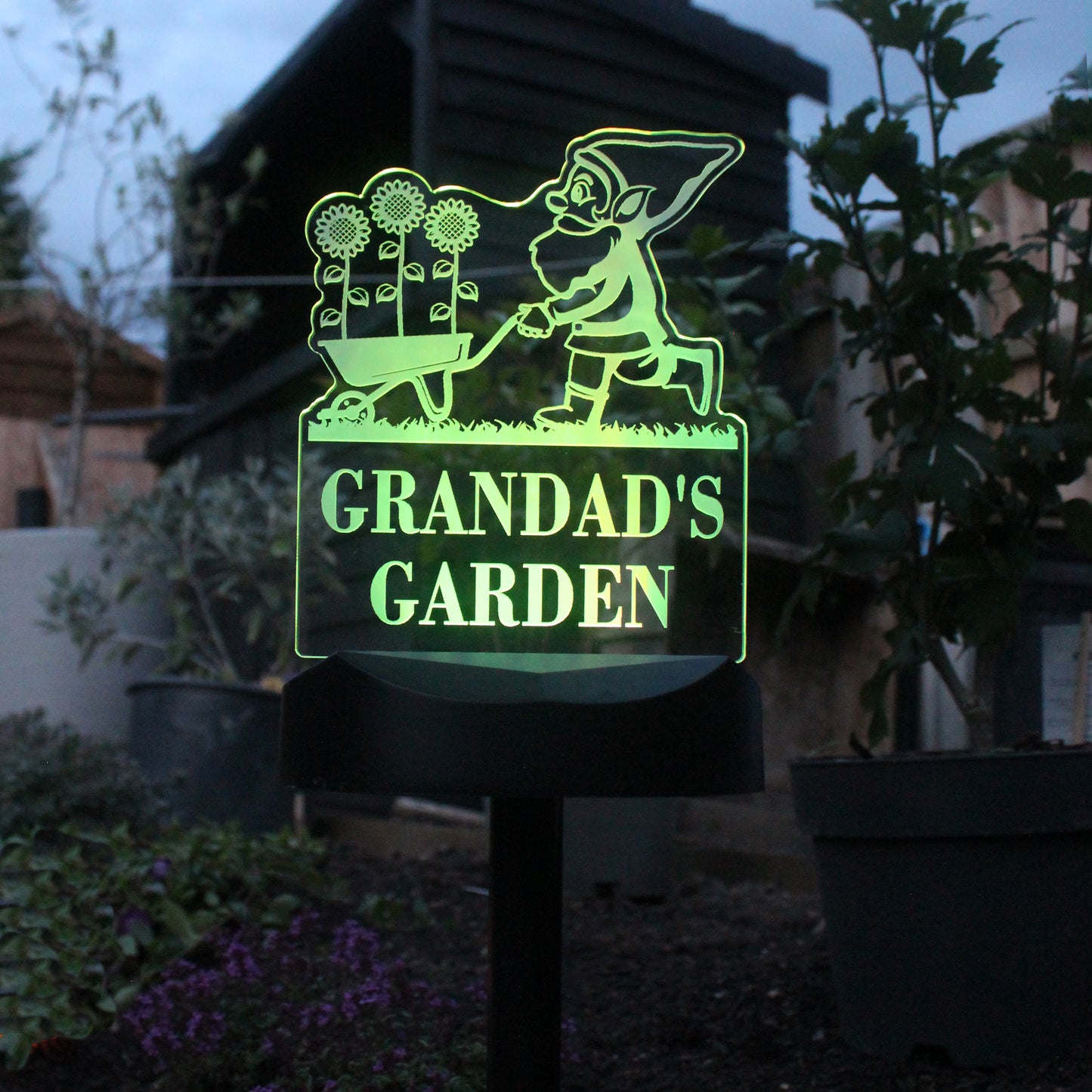 Personalised Gnome Garden Outdoor Solar Light