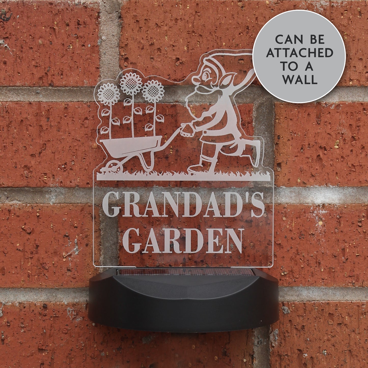 Personalised Gnome Garden Outdoor Solar Light