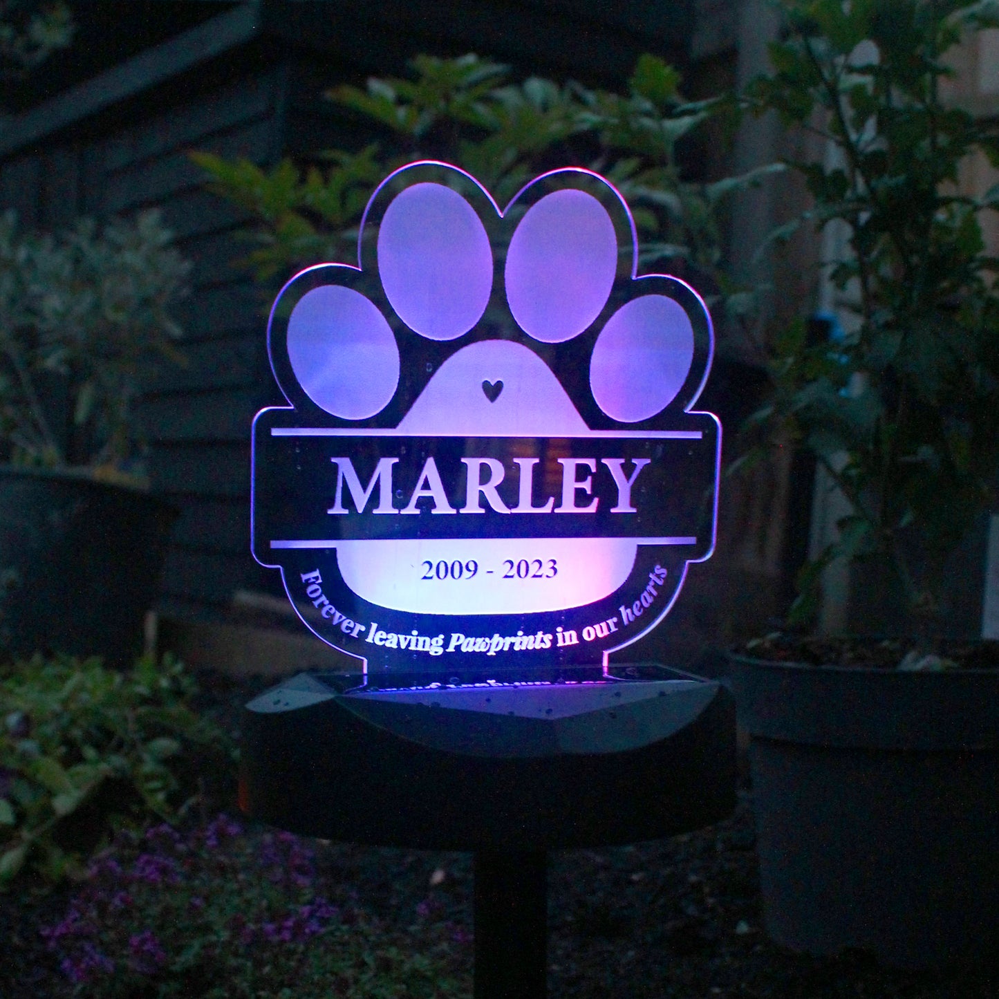 Personalised Pet Memorial Outdoor Solar Light