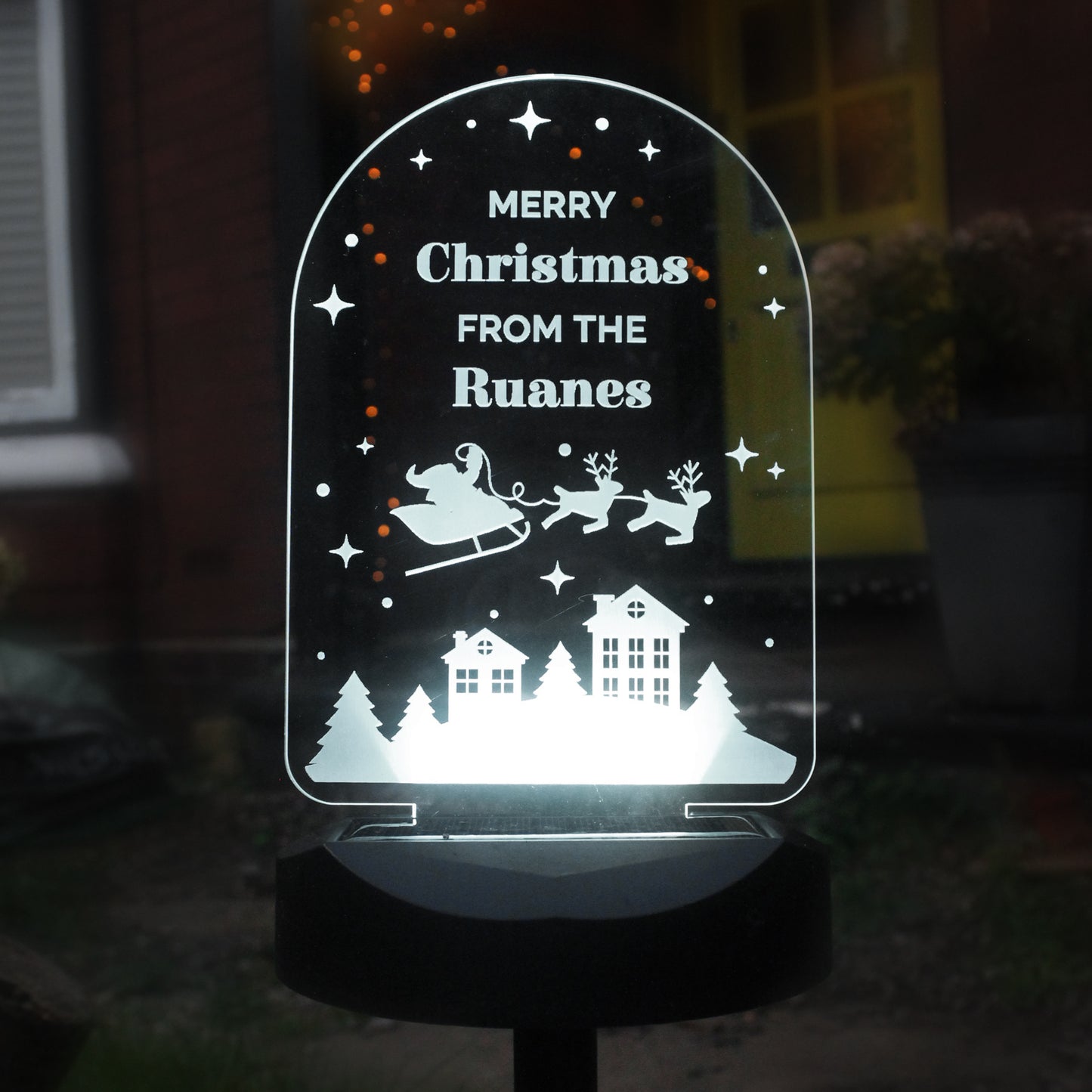 Personalised Christmas Outdoor Solar Light