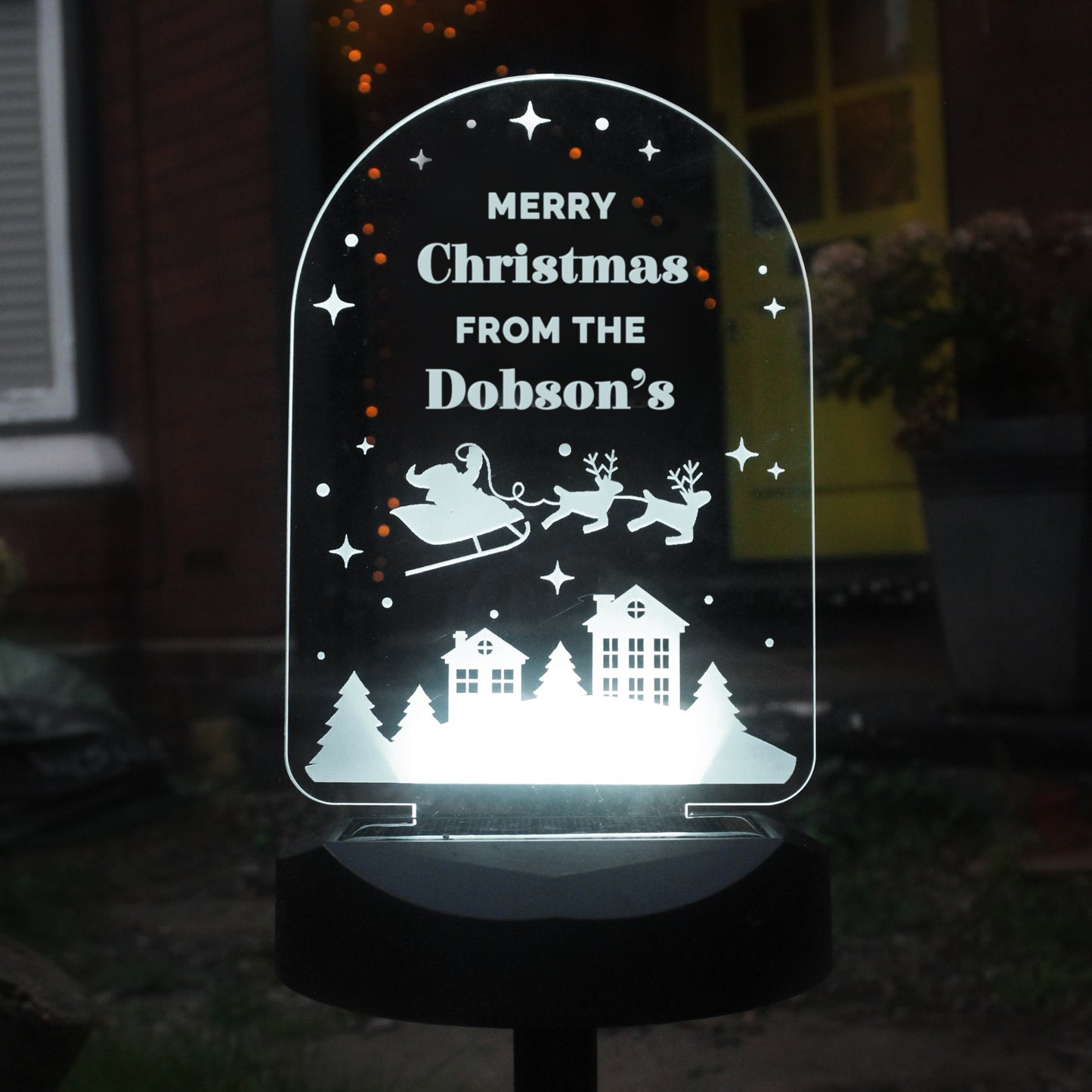 Personalised Christmas Outdoor Solar Light