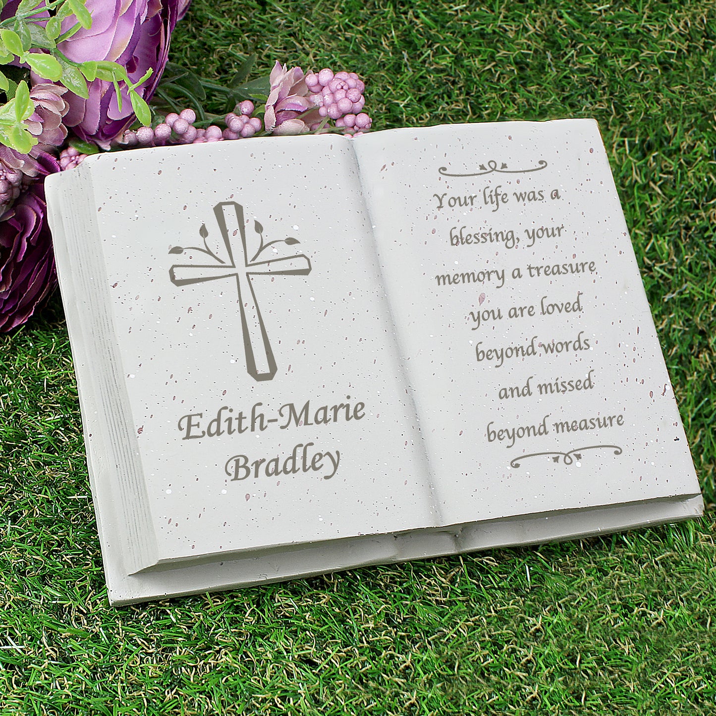 Personalised Cross Memorial Book