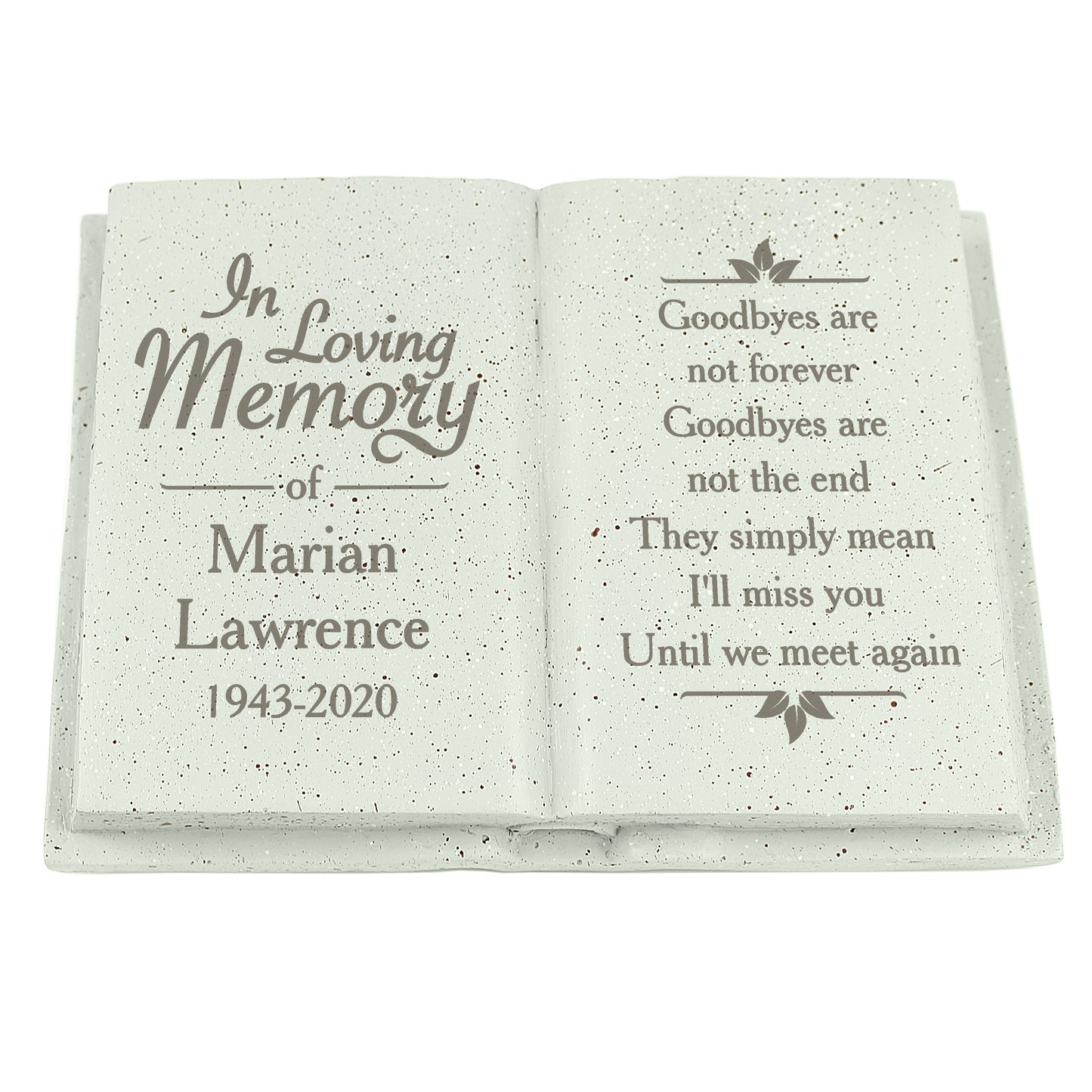 Personalised In Loving Memory Memorial Book