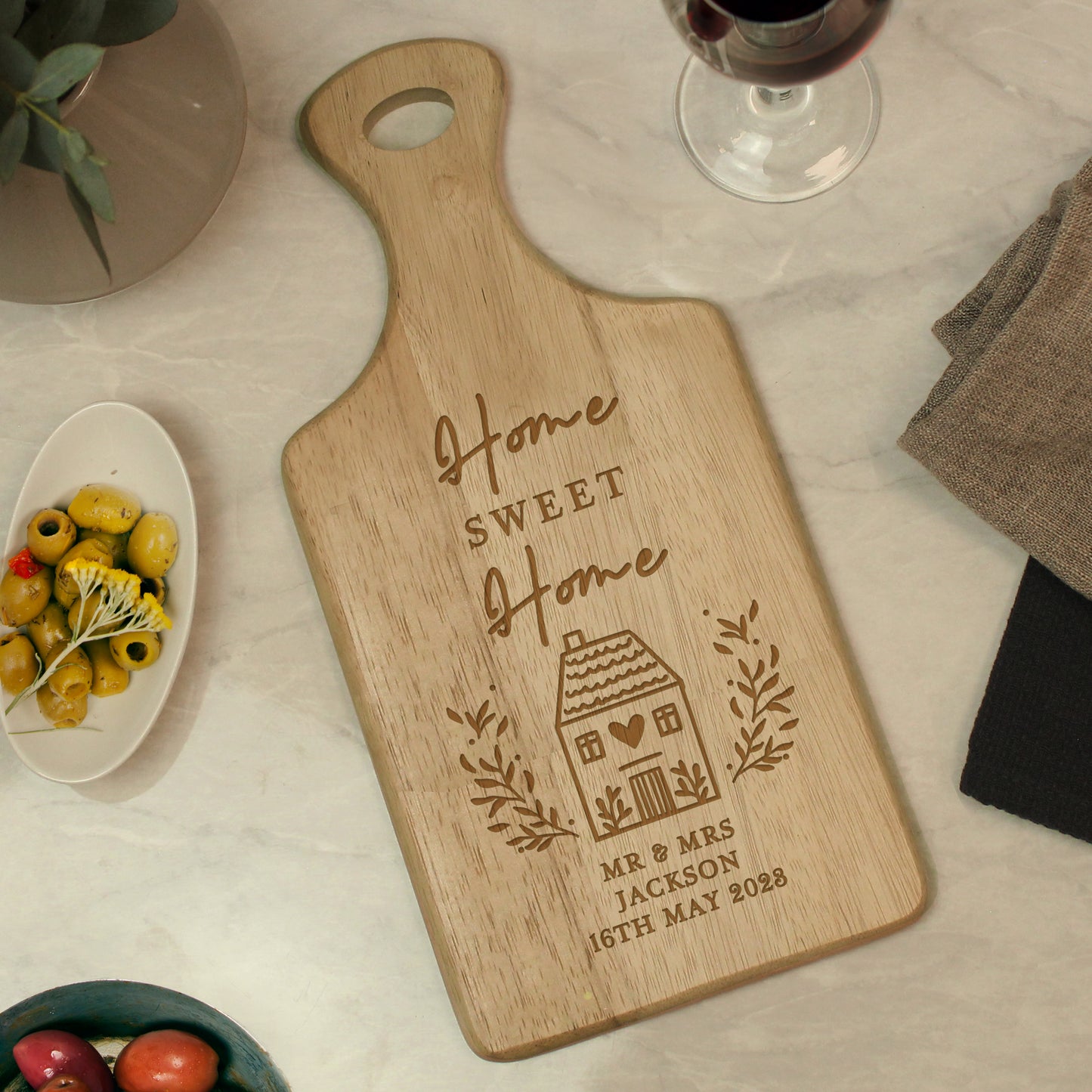 Personalised HOME Wooden Paddle Board