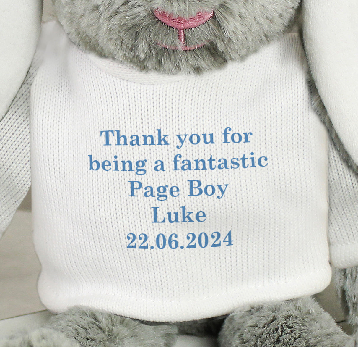 Personalised Message Bunny Rabbit - Blue