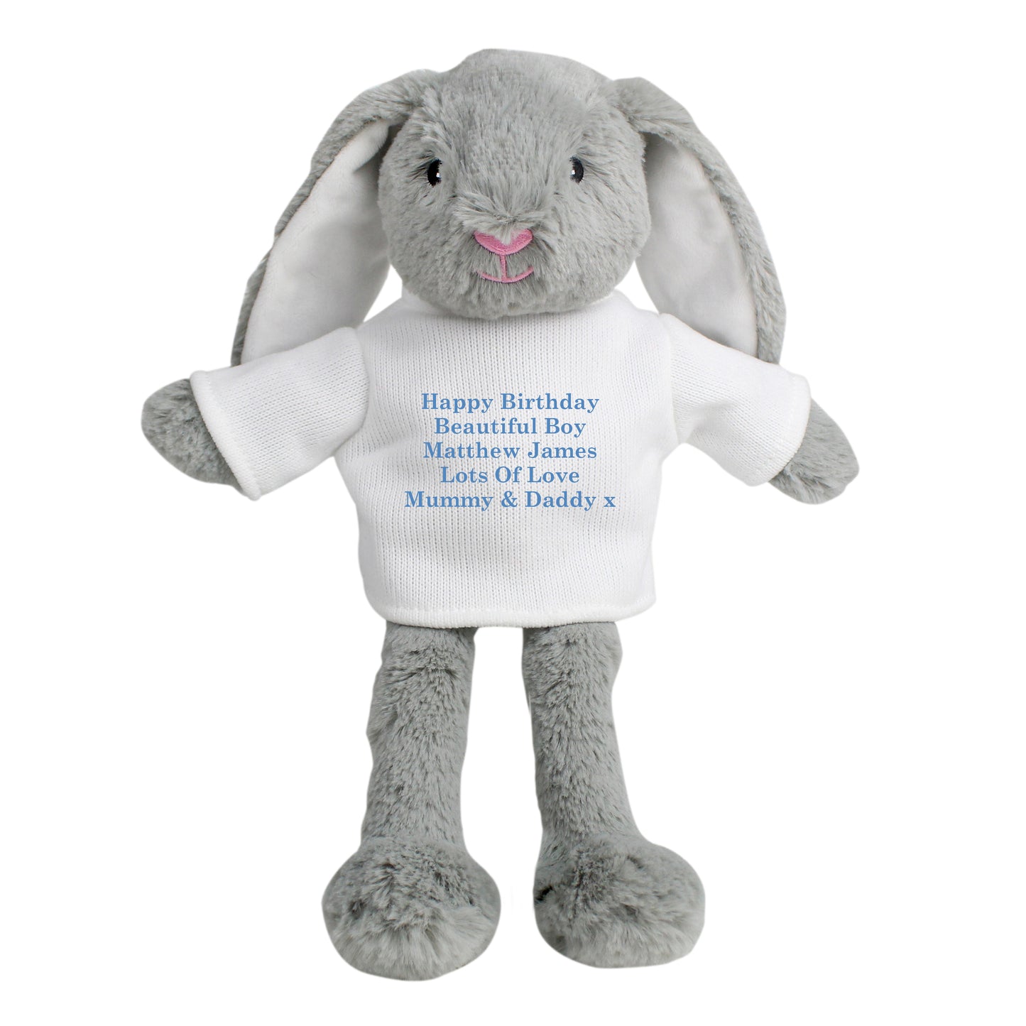 Personalised Message Bunny Rabbit - Blue